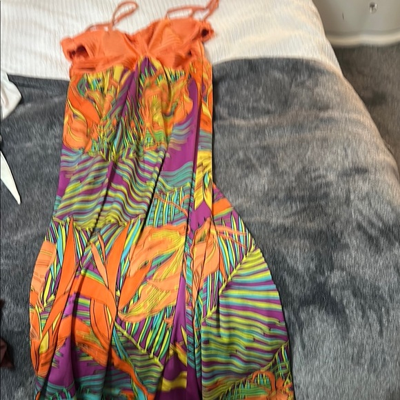 Vibrant Multicolor Maxi Dress - Picture 1 of 2